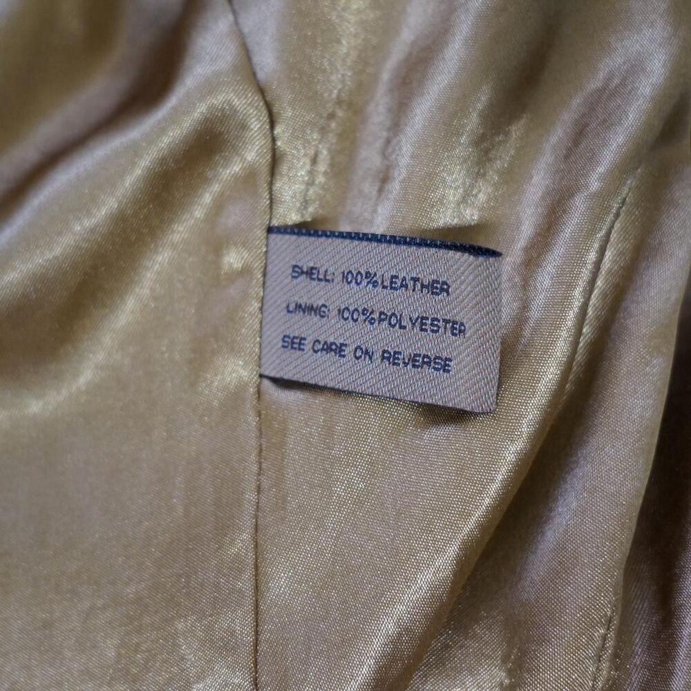 Arden B Women's Tan Leather Coat - Picture 8 of 8